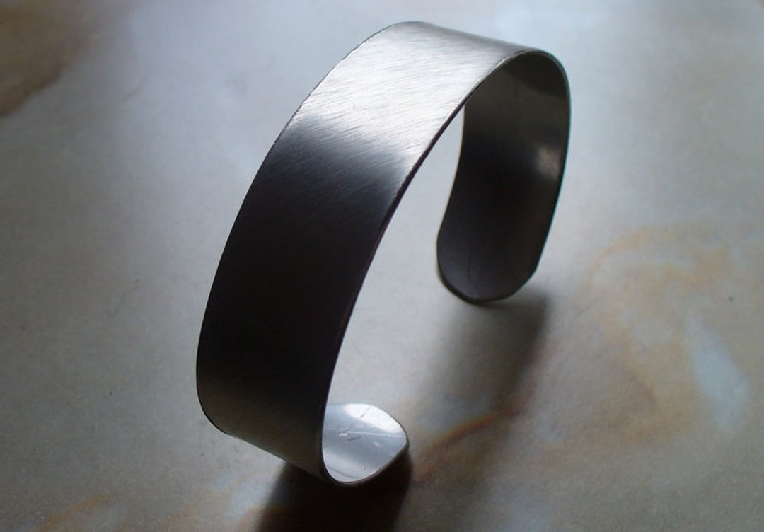 Stainless Steel Clasp Bangle Cuff Bracelet Fantasy Gothic LARP Engraved ...