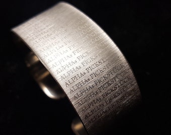 BDSM Bangle Secret Message Stainless Steel - personalized gift