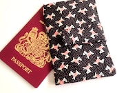 Scottie Dog Passport Cover in Red and Black, Passport Holder, Travel Gift, Travel Document Holder, Passport Case, Passport Wallet