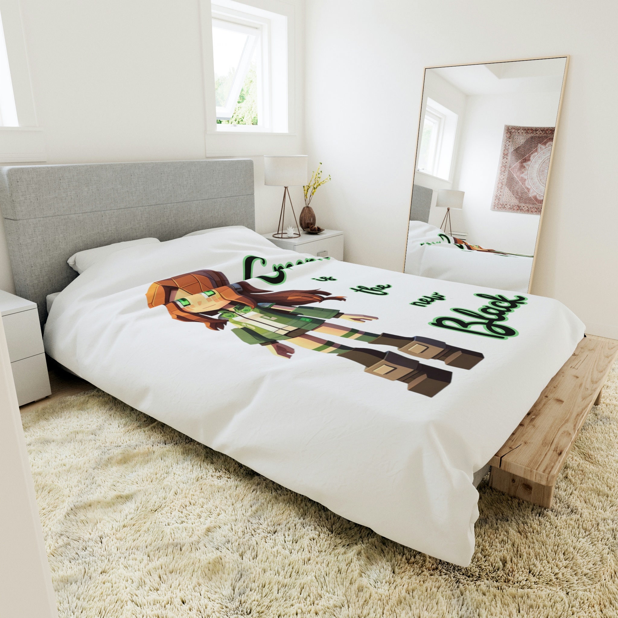 Minecraft Style Duvet Cover for Kids Eco Duvet Cover Minecraft Etsy