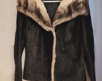 Belle veste manteau en fourrure naturelle de la marque Harmanli Taille S/M