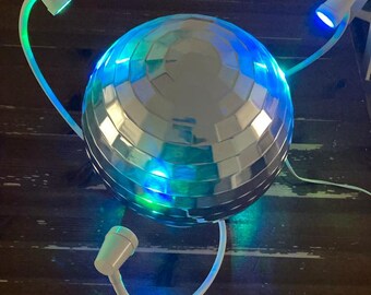 IKEA Dansa Disco Ball Rotating With Colored LED Lights Retired