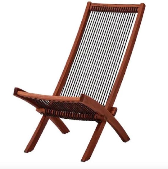 Vintage Ikea Brommo Lounge Chair Garden Chair Brown Black, ONE