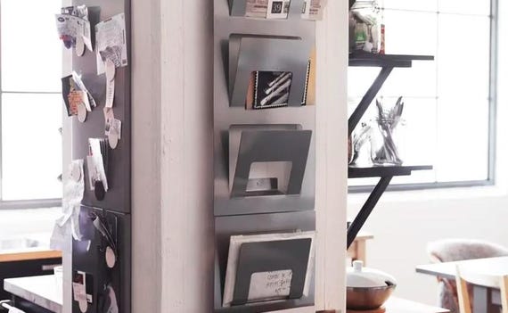 ヴィンテージ IKEA SKRISSEL 壁掛けマガジンラック 1990年代、グレーの