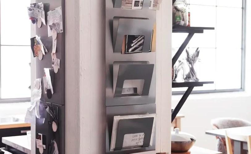ヴィンテージ IKEA SKRISSEL 壁掛けマガジンラック 1990年代、グレーの