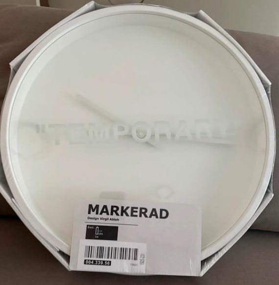 Ikea Collaboration Virgil Abloh Markerad TEMPORARY Wall Clock
