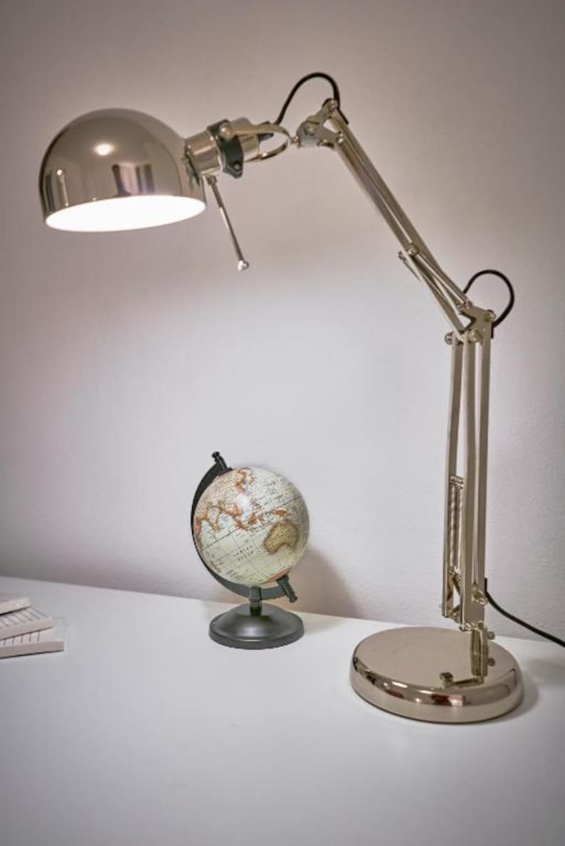 Ikea Chrome Forsa Desk Table Work Lamp Adjustable, Goose Neck Lamp ...
