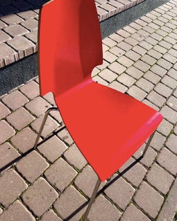 OLD IKEA 廃盤 VILMAR チェア レトロポップ　ポストモダンレッド Vintage Ikea Vilmar Red Chair, Red Colour Minimalist Chair Post