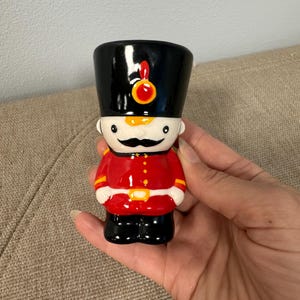Vintage Ceramic Soldier Egg Cup
