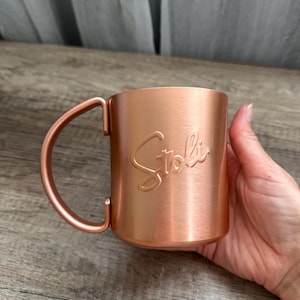 販促用バーウェア - ストリ銅色のメタルマグ、大型カクテルマグ、メタルカクテルグラス