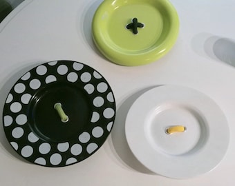 IKEA GRADDIG Maria Vinka Set of 3 giant button plate wall decoration metal wall art