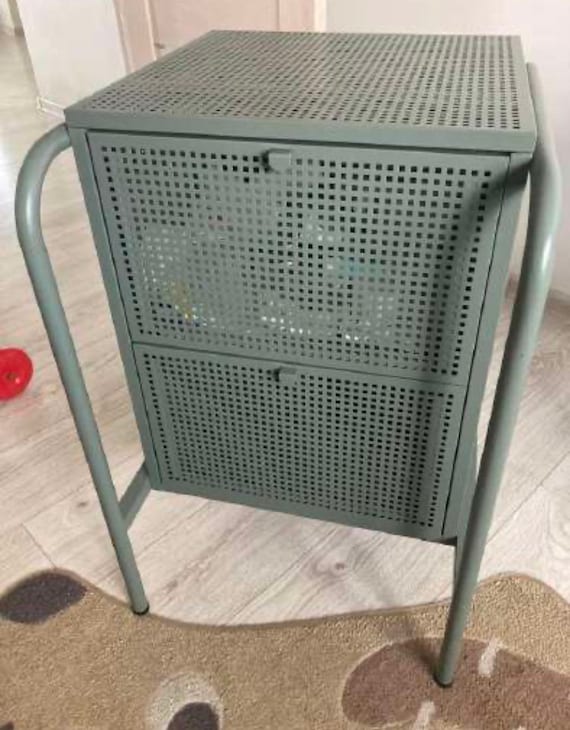 IKEA Nikkeby Green Powder Coated Metal Chest of 2 Drawers, Designer L  Hilland/j Karlsson Collection - Etsy