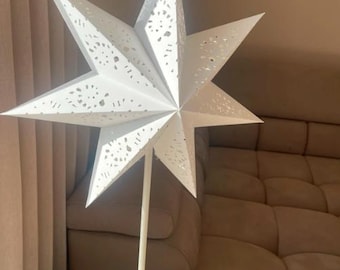 Ikea Strala White Lace Star Lamp Space Celestial Galactic Christmas Window Decor 90cm Star