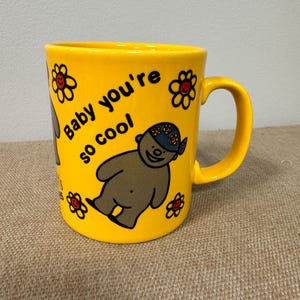 90s vintage Trebor Bassett Jelly Babies Staffordshire tableware Kilncraft Tea Coffee Cup Mug ‘Baby You’re so Cool’
