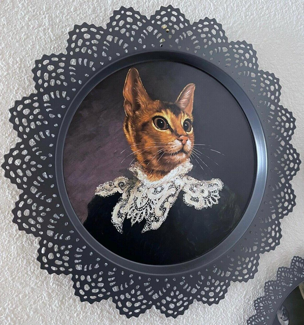 Limited Edition Ikea Skurar Victorian Style Cat Portrait Tray