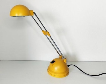 Lámpara de mesa telescópica IKEA Espressivo amarilla, lámpara de escritorio estilo era espacial, foco moderno escandinavo