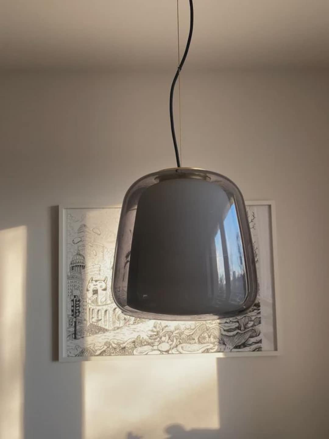 Moderne Glas-Pendelleuchte von Ikea, Evedal High End, Aaron Probin Design, Sammlerstück