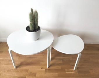 Vintage Skandinavischer Ikea Svalsta Couchtisch Nest Geschwungene Beine