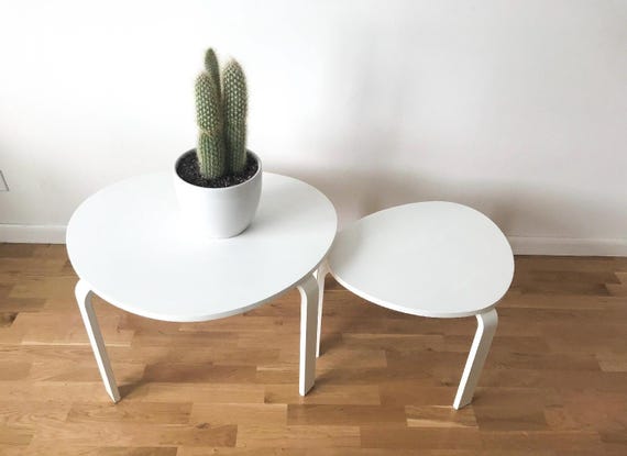 Vintage Scandinavian Ikea Svalsta Coffee Table Nest Curved Legs - Etsy