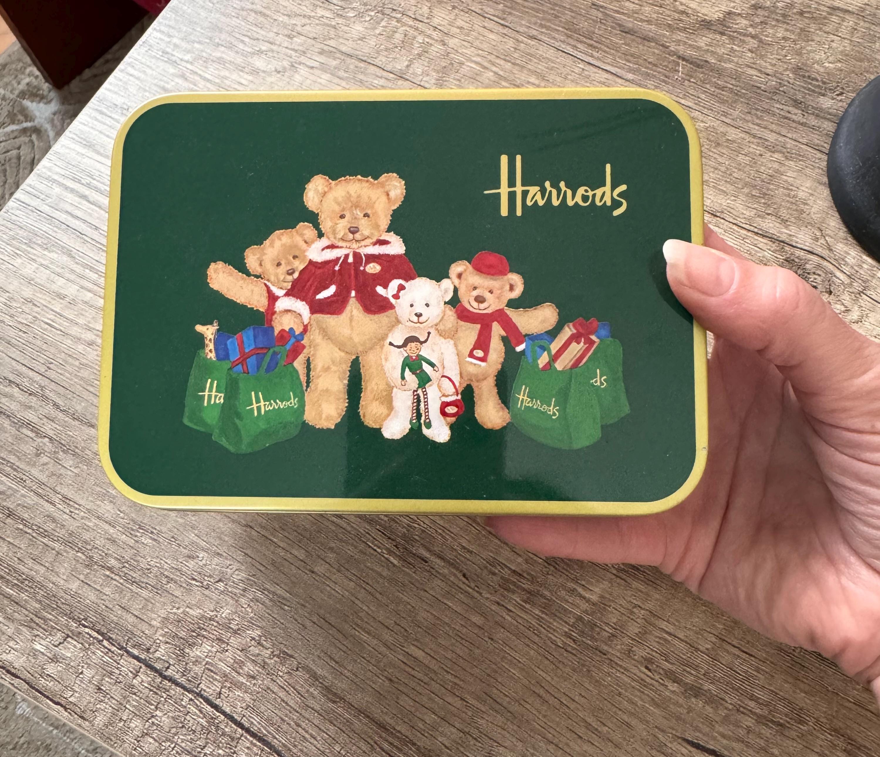 2000s Harrods Teddy Bear Collection Tin Box Collectable 14 X