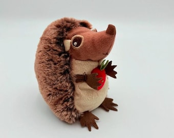 IKEA Hedgehog Plush Holding Strawberry Vintage Small Plush Toy