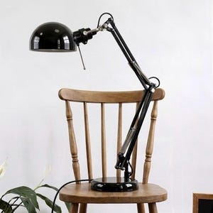 Ikea Black Forsa Desk Work Lamp Adjustable, Goose Neck Table Lamp, Classic Work Lamp Adjustable Reading Lamp by the Desk, Bed or Sofa
