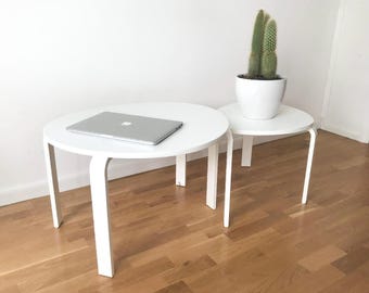 Vintage Scandinavian Ikea Svalsta Coffee Table Nest Curved Legs - Etsy