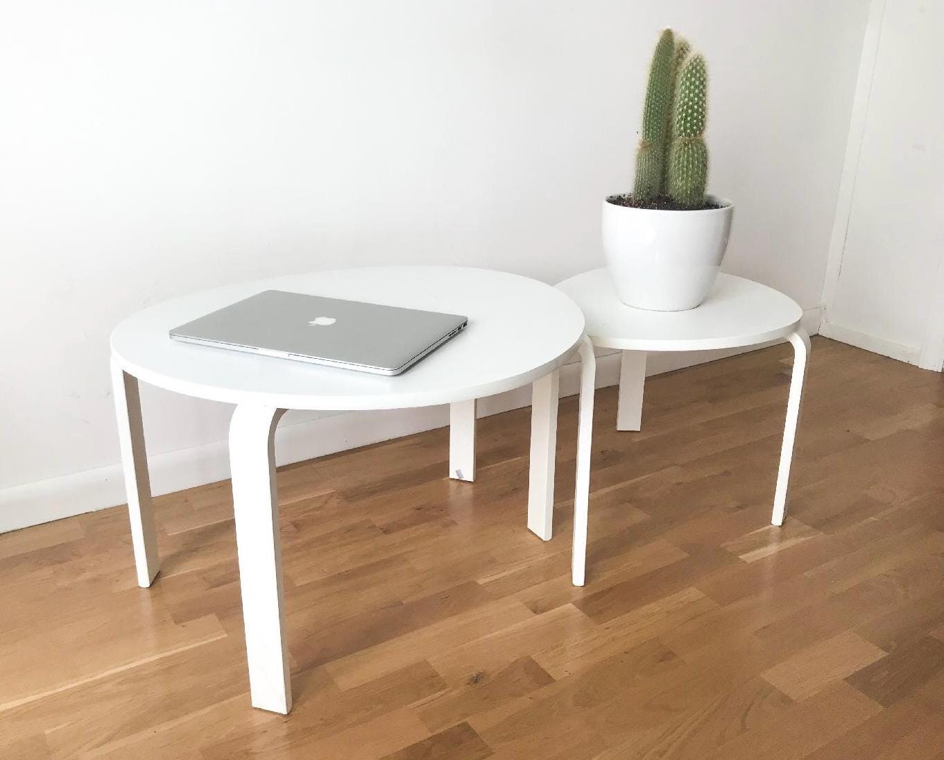 Vintage Scandinavian Ikea Svalsta Coffee Table Nest Curved Legs - Etsy