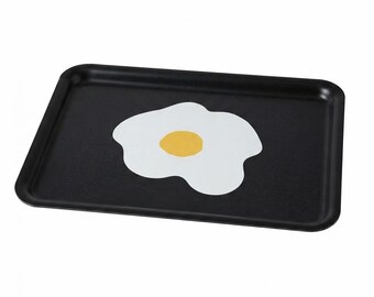 Ikea KEJSARFISK Serving Tray Dark Gray, Egg Pattern, 28cm x 37cm  NEW