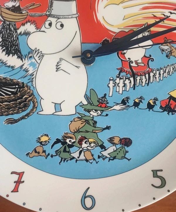 Rare Vintage ARABIA FINLAND Moomin Wall Clock | Moomintroll