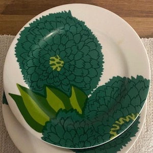 Iittala Marimekko Primavera Salad/ Cake plate Iittala Plate Model Heikki Orvola/ Pattern Maija Isola 1974 Kristina Isola 2002