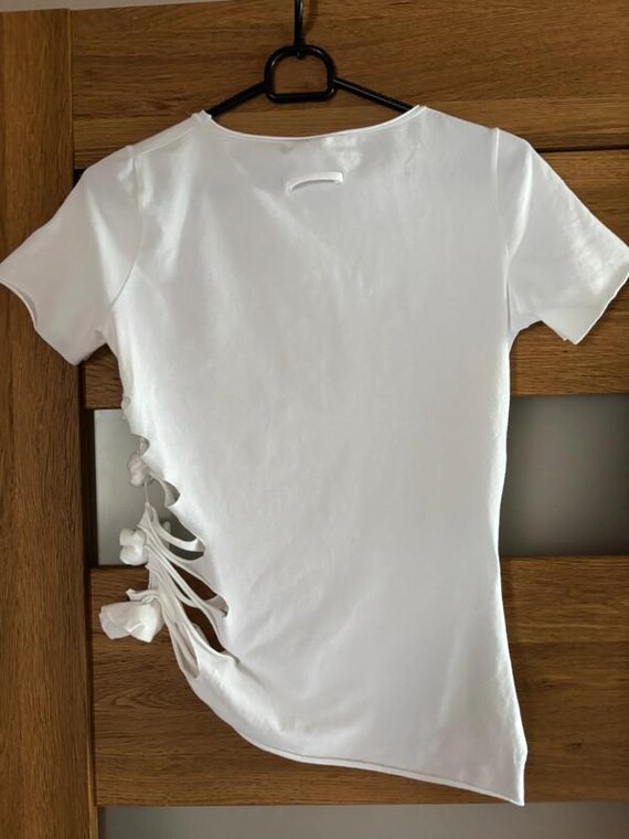 Jean Paul Gaultier Cut Out T-shirt White Top Size M - Etsy