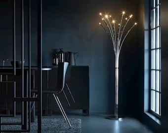 Ikea Hovnas Silver Chrome Medusa Floor Lamp, Discontinued Ikea of Sweden Modern Scandinavian Design