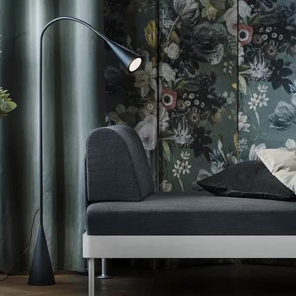 IKEA DELAKTIG LED Floor Lamp Designed by Tom Dixon, Features a