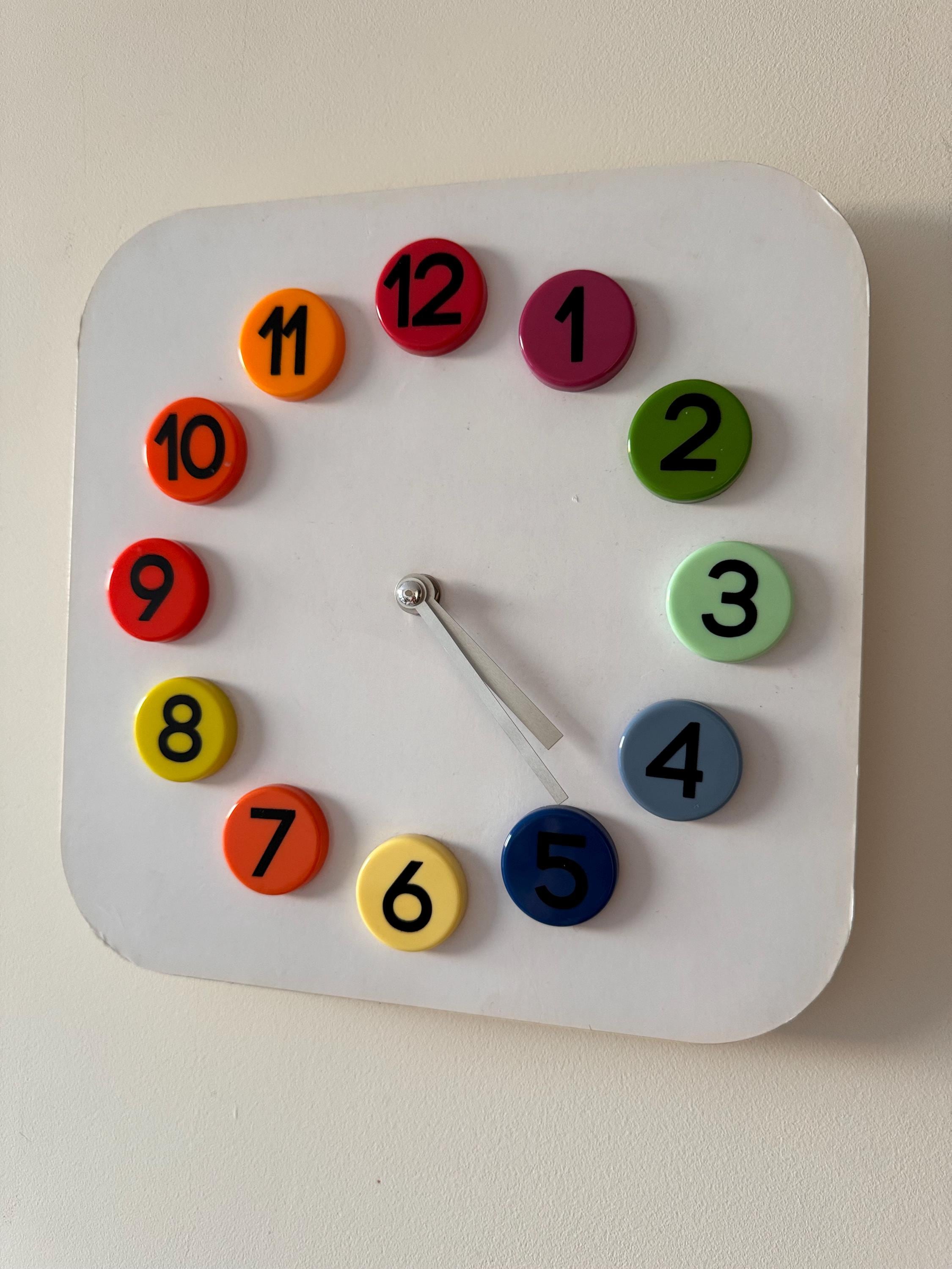 IKEA DASSIGT Wall Clock — Vintage 1990s White Face With Raised