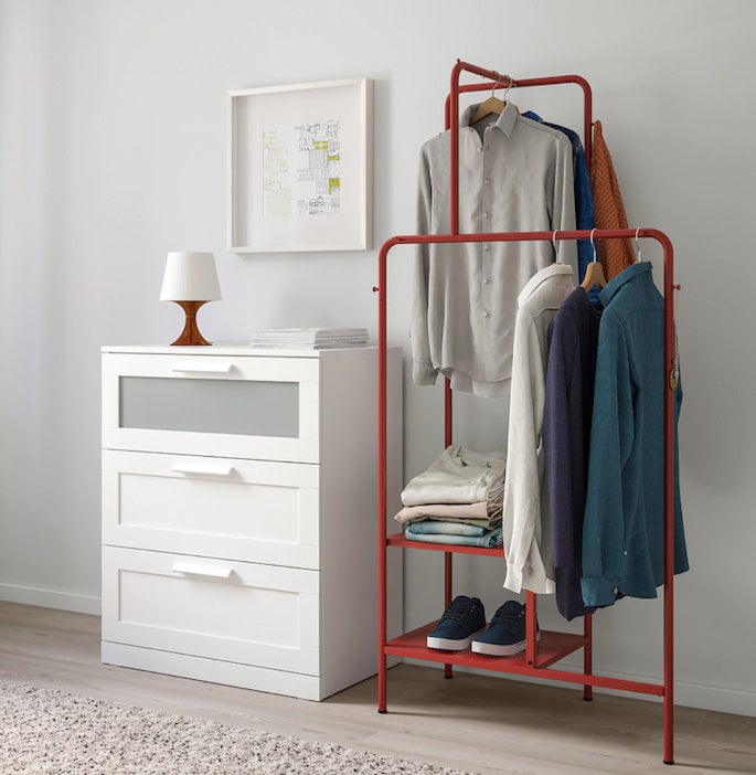Rare IKEA NIKKEBY Red Metal Cothes Rack and Shelf Stand - Etsy Rare IKEA NIKKEBY Red Metal Cothes Rack and Shelf Stand - Etsy