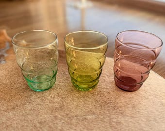 IKEA Sweden Rare "Skoja" Beehive Shaped Tumbler Glass from 2012, made in France, bubble ripple glass cup, set of 3 glasses, Henrik Preutz