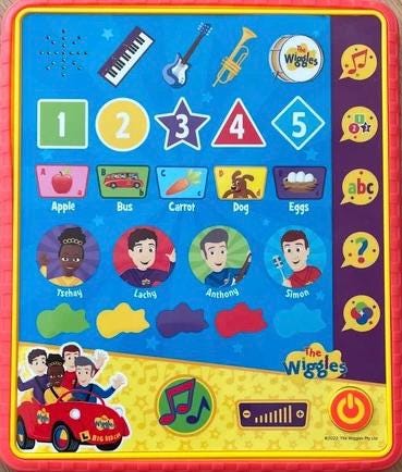 The Wiggles My First Learning Tablet Handheld Electronic Game Shapes ...