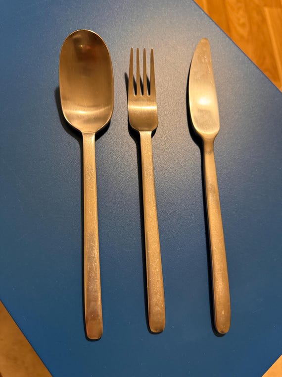 Discontinued Ikea Data Flatware Set Stainless Steel, Iconic 1990s
