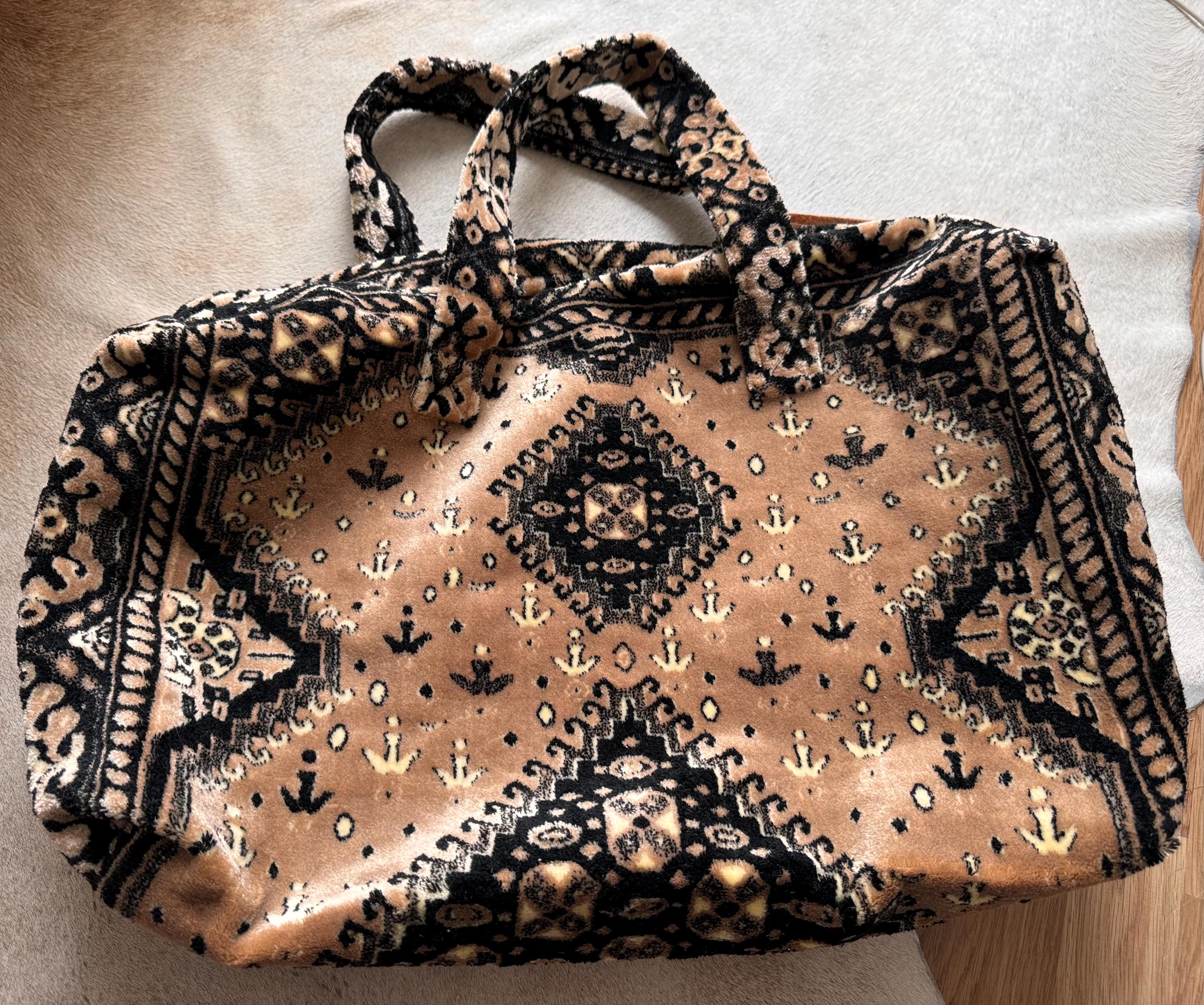 Amazing Velour Carpet Bag Lalla Moroccan Tapestry Travel Bag Large