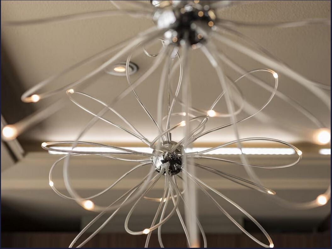 IKEA ONSJÖ LED Chandelier Flower Novelty Pendant, Onsjo 3D Ceiling