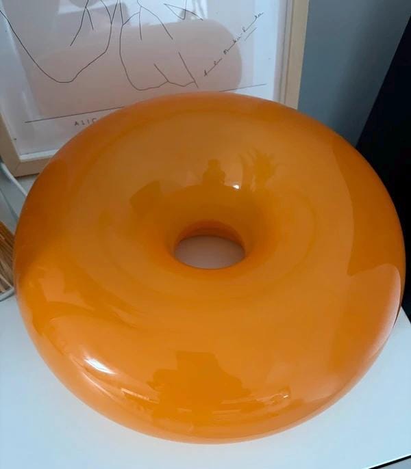 Sabina Marcelis for Ikea Varmblixt Donut Lamp Orange Led Wall or