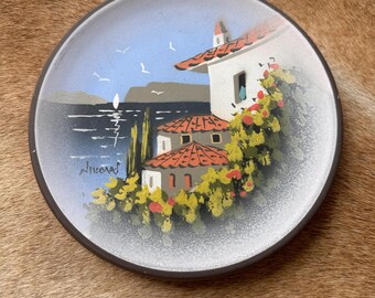 Vintage Nikolas Greece Hand-painted Wall Decor Plate