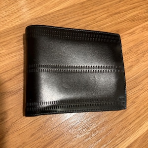 Cartera de cuero negra de Helmut Lang