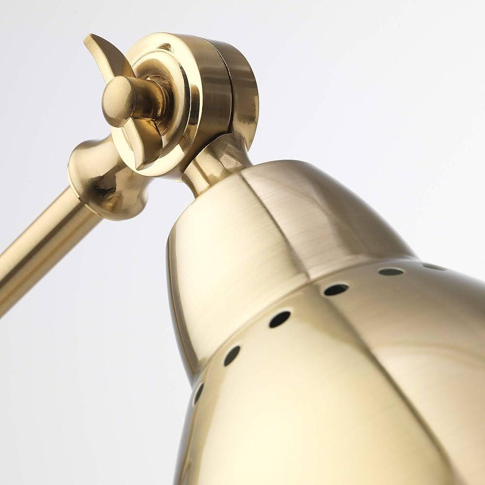 Ikea Antique Barometer Desk Lamp Adjustable Work Lamp, Brass Gold