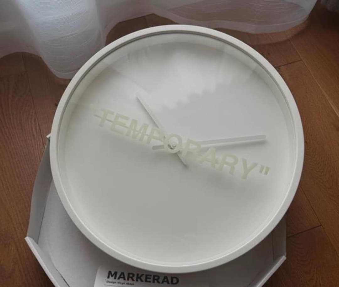 Ikea Collaboration Virgil Abloh Markerad TEMPORARY Wall Clock