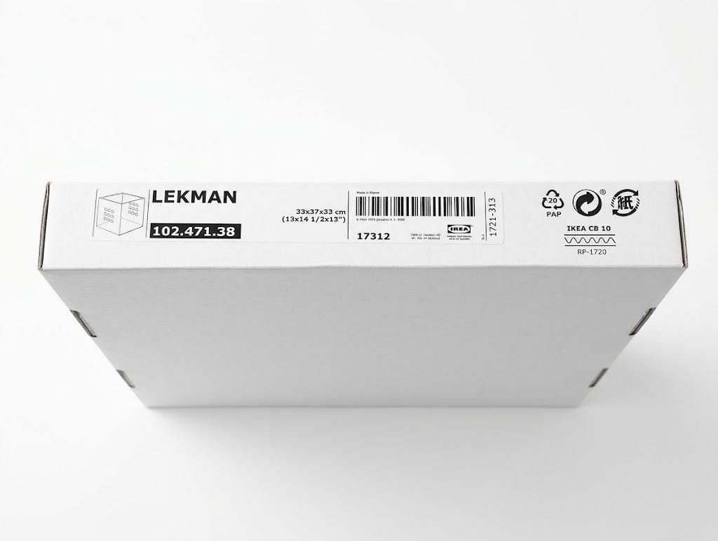 非常に希少なIKEA LEKMAN収納ボックス、新品パッケージ、白い
