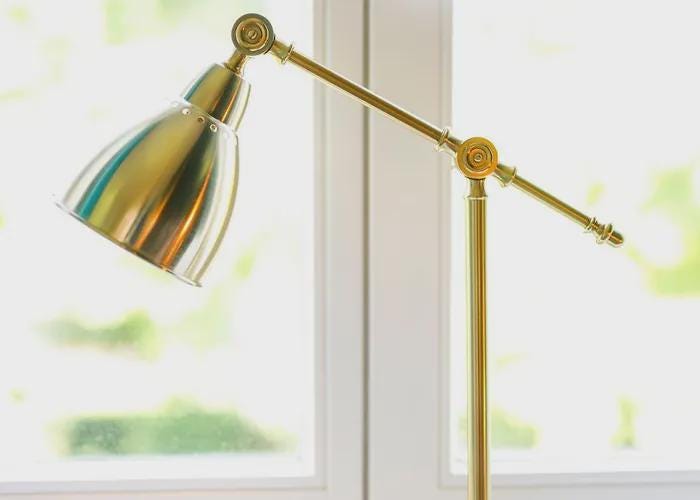 Ikea Antique Barometer Desk Lamp Adjustable Work Lamp, Brass Gold