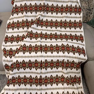Vintage 70s cottage decor Curtain, Country cotton curtain, Scandinavian retro curtain, Retro Textiles Decor, MCM