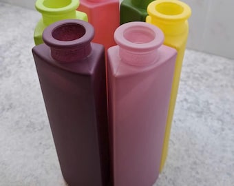 Beautiful 90s Ikea Somrig arched vase, Retro vase, Spring matt glass Bud vase, 1 vase out of 6